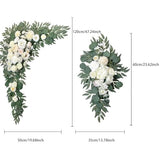 BMQDSM Faux Flowers Arch Flowers with Drapes (Set of 5) Wedding Decor and Wedding Arch Draping Artificial Flower Arrangements Wedding Decorations for Reception Wedding (White) BMQDSM