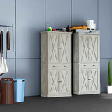 IRONCK Kitchen Pantry Storage Cabinet 72.6" H, with Barn Doors, Drawer, 4 Adjustable Shelves, Freestanding Cupboard for Dining Room Living Room, Laundry, Rustic Maple IRONCK