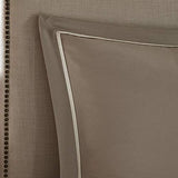 Madison Park Essentials Room in a Bag Faux Silk Comforter Set - Luxe Diamond Tufting All Season Bedding, Matching Curtains, Decorative Pillows, Taupe Queen(90"x90") 24 Piece Madison Park