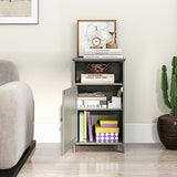 Tangkula Grey Freestanding Bathroom Storage Cabinet with Adjustable Shelf Tangkula
