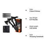 ANTARCTICA Throwing Axe Knife Set 11 inch Full Tang Stainless Steel Throwing Tomahawk Axe and 8 inch Stainless Steel Well-Balanced Throwing Knife for Recreation and Competition(3 Packs) ANTARCTICA