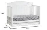 Oxford Baby North Bay 4-in-1 Convertible Crib, Snow White, GreenGuard Gold Certified