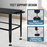 Heavy Duty Welding Table, 36"x24" Metal Workbench with 5/8" Tool Holes & Adjustable Legs, 1500lb Capacity Steel Fabrication Table for Welding, Sawing, Auto Repair Festisoul