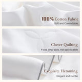 YOUR MOON Luxurious Summer/Spring Lightweight Mulberry Silk Comforter Queen Size,100% Natural Long Strand Silk Fill Duvet Blankets, Luxury Bedding Summer, Noiseless Cotton Shell (White) YOUR MOON