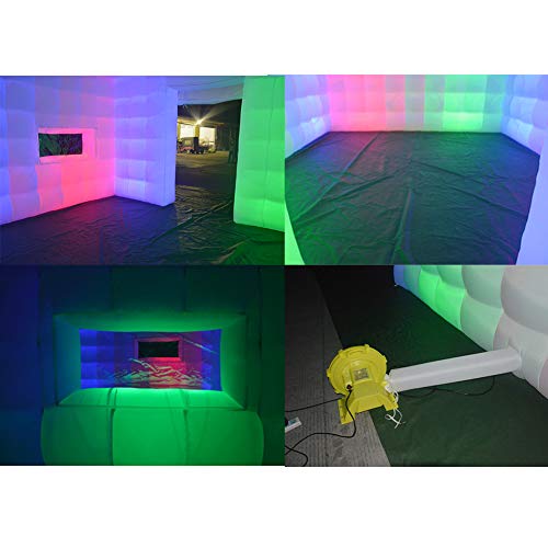 SAYOK Inflatable Party Tent 16.4'x16.4'x11.5' with LED Wall Wash Lights, Night Club Tent for Adults Wedding Birthday Backyard Party SAYOK