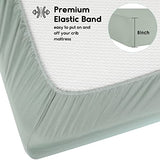 Yoofoss Baby Crib Sheets for Boys Girls, Fitted Crib Sheet 2 Pack for Standard Crib and Toddler Mattress, Super Soft Microfiber Baby Sheet 28x52x8in(Green+Leaf) Yoofoss
