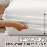 UGG Hedi Cali King Sheet Set 4-Piece Luxury Cooling Sheets Deep Pockets Premium Bedding with 2 Pillow Shams Hypoallergenic Machine Washable Soft Lightweight Bed Set for Bedroom, California King, White UGG