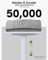 BANTI 55"x24" Standing Desk, Electric Stand up Height Adjustable Home Office Table, Sit Stand Desk with Splice Board, White Frame & White Top BANTI