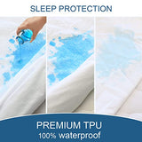 King Size Mattress Cover Protector 100% Waterproof Noiseless Mattress Topper Pad Bed Sheets Fitted up to 18'' Breathable Terry Ultra Soft & Skin-Friendly Mattress Protector King Machine Wash SPRINGSPIRIT