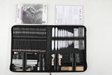 HIFORNY 100 PCS Drawing Set Sketching Kit,Sketch Pencils Art Supplies with Graphite,Charcoal,Blending Tools & Accessories,Portable Zippered Travel Case for Artists & Beginners HIFORNY
