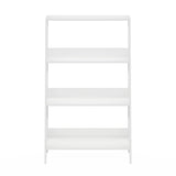 Furinno Ladder Bookcase Display Shelf, 4-Tier, White Furinno