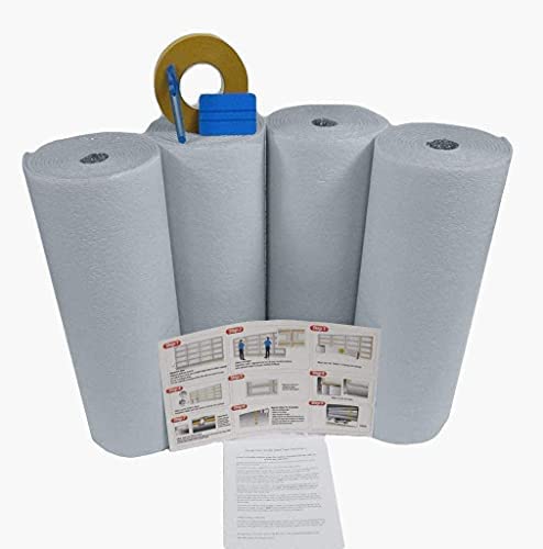 NASATECH White Pre-Cut 8 Panel 1 Car Garage Door Insulation Kit Reflective Foam Trade Winds