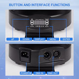 Moving Head DJ Lights, 150W RGBW LED Moving Head Lights, 6 Arms Party Light, 4 in 1 Bee-Eyes Effect Light, Red Green Starry, White & Amber Strobe, Support DMX-512 & Remote for Party Bar Disco Club DJ Lumvraneo