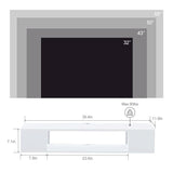 GHC Floating TV Stand, Wall Mounted Entertainment Center and Cabinet Shelf, Media Console for DVD Player, Space-Saving Under TV Shelf for Bedroom, Living Room (White) GHC