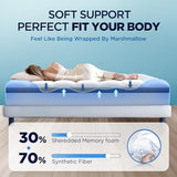 Premium Memory Foam Mattress Topper King for Ultra Comfort, 2 Inch Plush Pillow Top King Mattress Topper with Breathable Air Mesh Sides, Soft Mattress Pad Cover with Deep Pocket Fits 6-21" Mattress Biteany