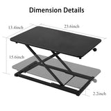 Raathionty Adjustable Height Standing Desk Converter, Keyboard Riser for Stand Up Desk Riser, Computer Keyboard Stand for Desktop, Computer Workstations for Home Office Raathionty
