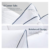 Pacific Coast Luxury White Goose Feather and Down Fiber Comforter Queen Size, All Season Fluffy Hotel Bedding Comforters，Ultra-Soft & Breathable Fabric duvet insert queen with 8 Tabs, 90x90 Inch White Pacific Coast