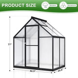Polar Aurora 4x6 FT Greenhouse, Quick Aluminum Assembly Structure Polycarbonate Greenhouse, Walk-in Greenhouses for Outdoors with Ventilated Windows, Green houses for Outside Backyard Garden Polar Aurora