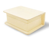 Craft Supply Unfinished Wooden Keepsake Book Shaped Box - 3.75 x 3 x 1.5 Inches Craft Supply