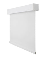 CALYX INTERIORS Blackout Roller Shade with Valance, Thermal Insulating Blind, Cordless, 34.5" W x 48" H, Simple White Calyx Interiors