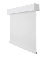 CALYX INTERIORS Blackout Roller Shade with Valance, Thermal Insulating Blind, Cordless, 34.5" W x 60" H, Simple White Calyx Interiors