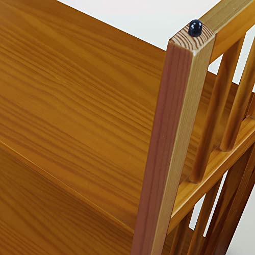 Casual Home 3-Shelf Stackable 27.5" Wide-Chestnut fold Bookcase Casual Home