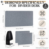 AceOrbit 3 Pcs Clamp-on Desk Divider, 1pcs-47''x 24'' and 2pcs-24''x 24'' Desk Privacy Panel Acoustic Office Partitions Cubicle Modesty Panel for Classroom Noise Reducing Visual Distractions AceOrbit