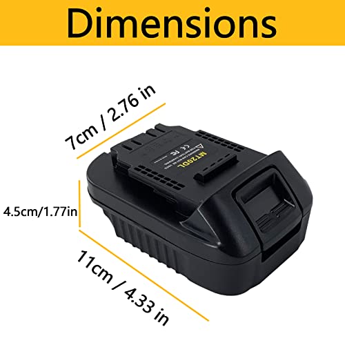 Echoyee MT20DL Battery Adapter, Compatible with Makita 18v Lithium Battery, Convert to Dewalt 18v-20v Lithium Batteries, Work Compatible with Dewalt 18v-20v Cordless Power Tools - WoodArtSupply