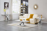 Henf Faux Marble Luxury Console Table with X-Shape Steel Base, 47in Marble Top Narrow Table Console Sofa Table Behind Couch for Living Room, White Mable Entryway Table Foyer Table for Entrance Henf