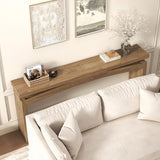 Epecoya Console Tables for Entryway 63-Inch, Wooden Sofa Tables Narrow Long Behind Couch Farmhouse, Modern Entryway Tables Rectangular for Entrance, Home, Living Room, Natural Brown Epecoya