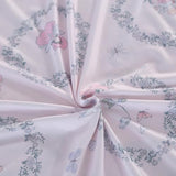 MAG 3Pcs with 1 Microfiber Jersey Knit Comforter+2 Pillowcae,Pink Floral Queen Comforter Set,All Season Garden Style Flower Bedding Set Queen Size for Girls Boys Kids,Elastic and Breathable Soft. MAG