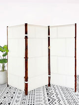 ZEW Bamboo 3 Panel Room Divider Privacy Screen, Freestanding 6 Feet Tall Decorative Room Separator, Espresso ZEW