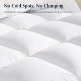 Pacific Coast Premium Goose Down Fiber Comforter King Size, 420TC 100% Australian Cotton Shell, All-Season Comforter with Hidden Baffle Box & Double-Stitched Piping (106"x90") Pacific Coast
