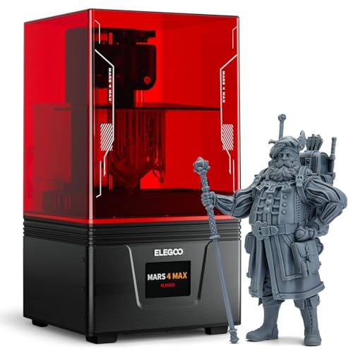 ELEGOO Mars 4 Max MSLA 3D Printer with 9.1-inch 6K Monochrome LCD, Double Cooling Fans, Multiple Print Modes, Printing Size of 7.71 x 4.81 x 5.9 inches - WoodArtSupply