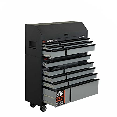 52 in. 15-Drawer Tool Chest and Rolling Cabinet Combo ShopMax