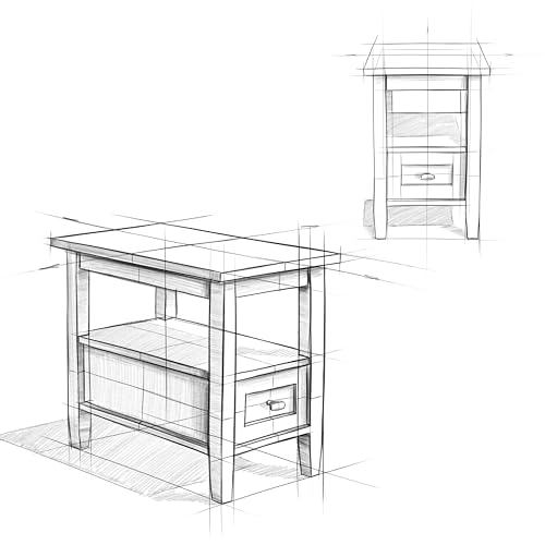 SIMPLIHOME Warm Shaker SOLID WOOD 14 Inch Wide Rectangle Rustic Narrow Side Table in Distressed Grey with Storage, 1 Drawer, 1 Shelf, For the Living Room and Bedroom SIMPLIHOME