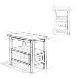 SIMPLIHOME Warm Shaker SOLID WOOD 14 Inch Wide Rectangle Rustic Narrow Side Table in Distressed Grey with Storage, 1 Drawer, 1 Shelf, For the Living Room and Bedroom SIMPLIHOME