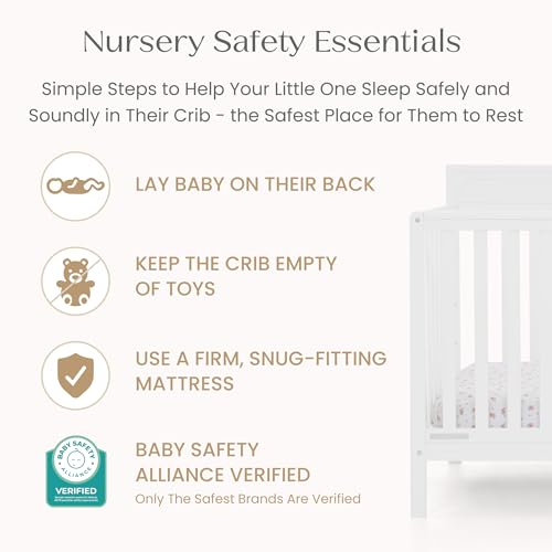 Delta Children Isabelle 6-in-1 Convertible Crib, Converts to Toddler Bed, Daybed, Sofa & Full Bed With/Without Footbaord, Fits Standard Crib Mattress, 3 Mattress Heights for Baby Nursery, Bianca White