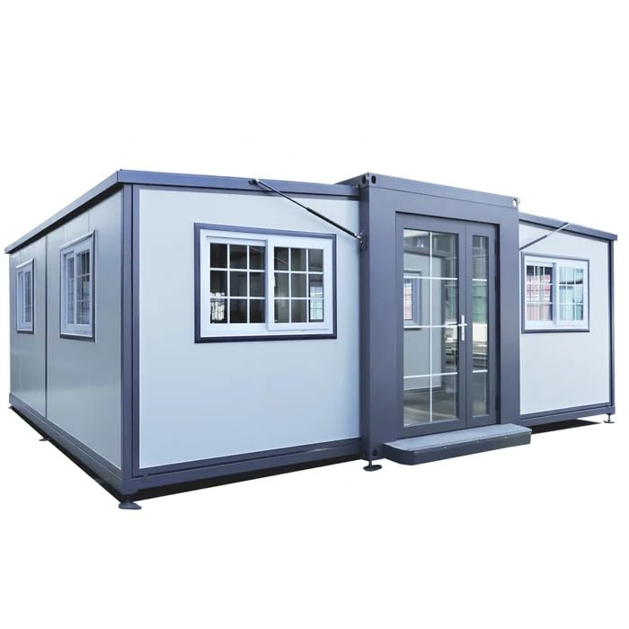 Zolyndo Portable Prefabricated tiny home 13x20ft, Mobile Expandable Plastic Prefab House for Hotel, Booth, Office, Guard House, Shop, Villa, Warehouse, Workshop (with Restroom) - WoodArtSupply