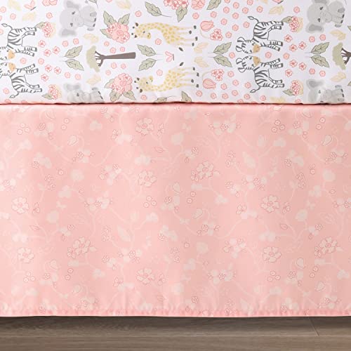 The Peanutshell 3 Piece Baby Crib Bedding Set for Girls - Newborn, Infant & Toddler Nursery Bed Set Decor with Fitted Crib Sheet, Dust Ruffle, Crib Comforter - Wildest Dreams The Peanutshell