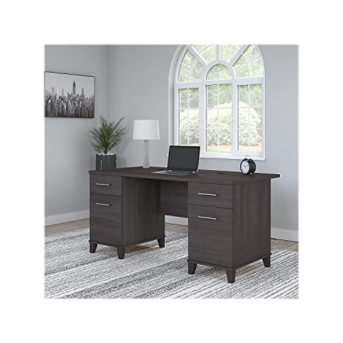 Bush Furniture Somerset 60-Inch Office Desk, Storm Gray (WC81528K) - WoodArtSupply