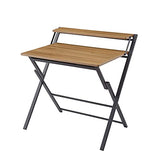 Ball & Cast Folding Computer Desk Foldable Laptop Table 2 Tiers, 32" W, Natural Ball & Cast