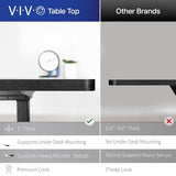 VIVO Reclaimed Wood Universal 71 x 30 inch Solid One-Piece Table Top for Standard and Sit to Stand Height Adjustable Home and Office Desk Frames, DESK-TOP71P VIVO