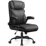 HeroSet Office Chair, Ergonomic Big and Tall Computer Desk Chairs, Executive Breathable Leather Chair with Adjustable Flip-up Armrests, Lumbar Support Swivel PC Chair with Rocking Function HeroSet