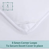 HOMBYS Oversized King Comforter 120x120, Lightweight Quilted Down Alternative Duvet Insert for All Season,White,8 Corner Tabs HOMBYS