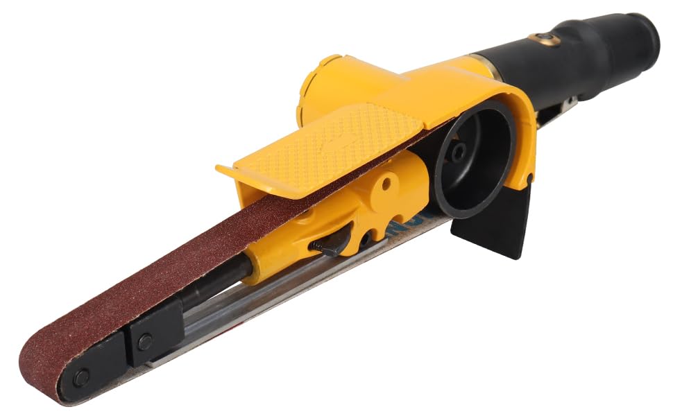 NuoDunco 3/4" x 20-1/2" Pneumatic Sander Air Belt Sander Set With 14Pcs Belts,40/60/80/120Grit,1/4" Air Inlet Mini Air Belt Grinder Air Tool For NuoDunco