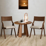 Ball & Cast Folding Chairs Set of 2 with Back & Padded Cushion,Portable Foldable Dining Upholstered Stool W/Solid Wood Frame,Ergonomic Design,for Kitchen,Office,Outdoor Events,Walnut Ball & Cast