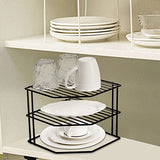 Frcctre 3-Tier Kitchen Corner Shelf Rack Counter and Cabinet Organizer, 9x9x7.5 Inch Metal Wire Kitchen Counter Pantry Cabinet Organizer and Storage Shelf for Plates, Cups, Dishes Frcctre