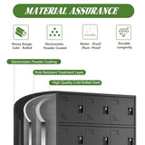 erosoei Metal Lockers for Employees, 12 Doors Metal Storage Locker with Card Slot and Ventilation Holes, Steel Employee lockers for Home Office School Gym Garage, Requires Installation erosoei