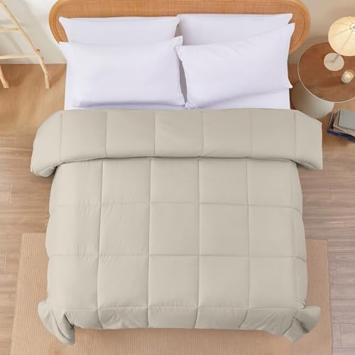 Modern Threads Down Alternative Reversible Comforter Beige/Light Blue Twin Modern Threads